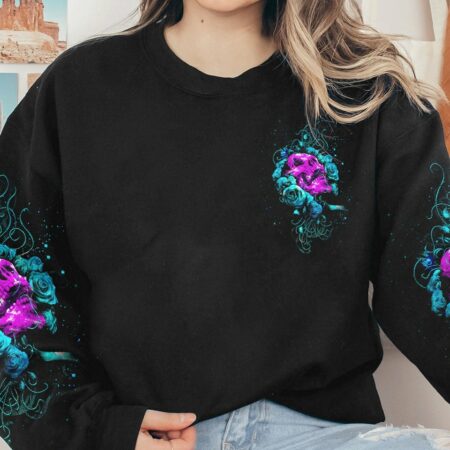 DON'T TRY TO FIGURE ME OUT ROSE SKULL ALL OVER PRINT - TLTW1312221