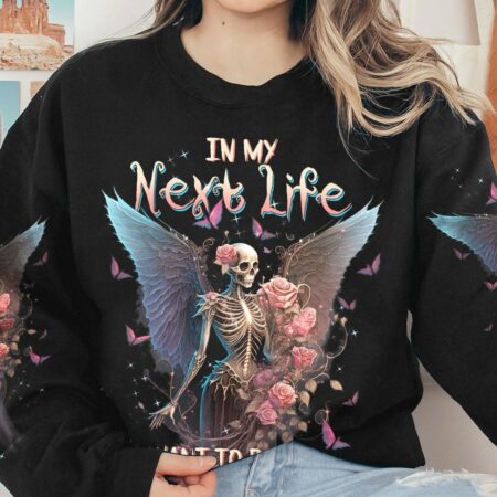 KARMA FAIRY SKULL SKELETON ROSE FRONT ALL OVER PRINT - TLTW2702235