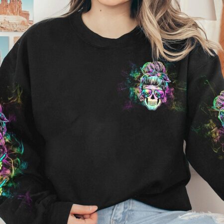 I'M A B DON'T TRY ME TIE DYE SKULL ALL OVER PRINT - TLTW0301236