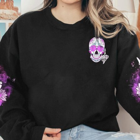 HAHA F YOU SUGAR SKULL PURPLE ALL OVER PRINT - TLNO1712223