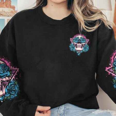 I TRY TO AVOID DRAMA TRIANGLE SKULL ALL OVER PRINT - TLTY1401231