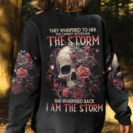 I AM THE STORM SKULL ROSE ALL OVER PRINT - TLNO0103233