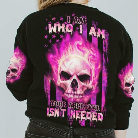 I AM WHO I AM FIRE SKULL FLAG ALL OVER PRINT - TLNZ0312223