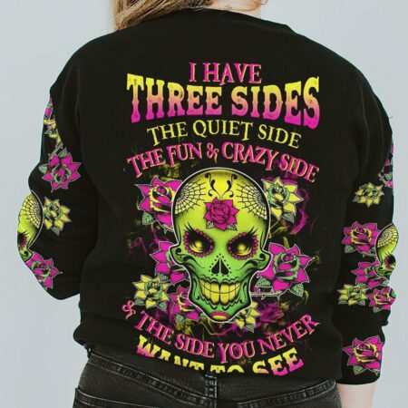 I HAVE 3 SIDES SUGAR SKULL ROSE ALL OVER PRINT - TLTW1712221