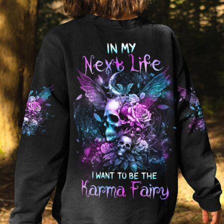 KARMA FAIRY SKULL WINGS ROSES ALL OVER PRINT - TLNZ2702234