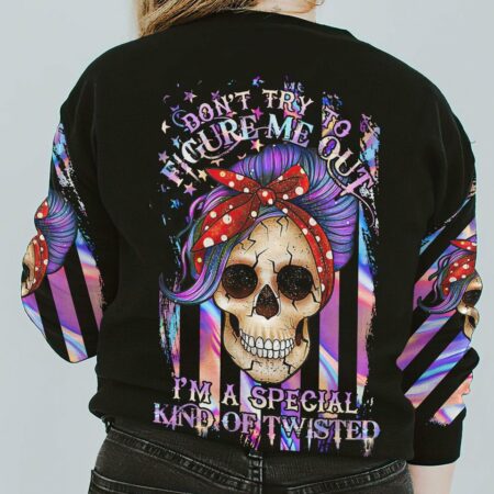 DON'T TRY TO PURPLE MESSY BUN FLAG ALL OVER PRINT - TLTR1512222