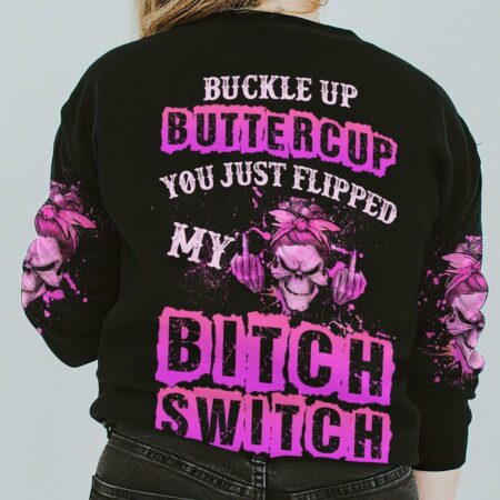 BUCKLE UP BUTTERCUP SKULL ALL OVER PRINT - TLTW1612223