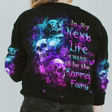 KARMA FAIRY THREE SKULLS ALL OVER PRINT - YHHG2012224