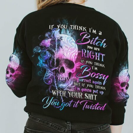 IF YOU THINK ROSE SKULL PURPLE ALL OVER PRINT - TLNO1512222
