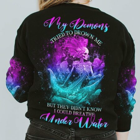 MY DEMONS TRIED TO DROWN ME MERMAID ALL OVER PRINT - YHHG1702234
