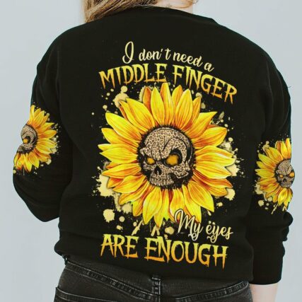 I DON'T NEED A M SKULL SUNFLOWER ALL OVER PRINT - TLNZ1811222