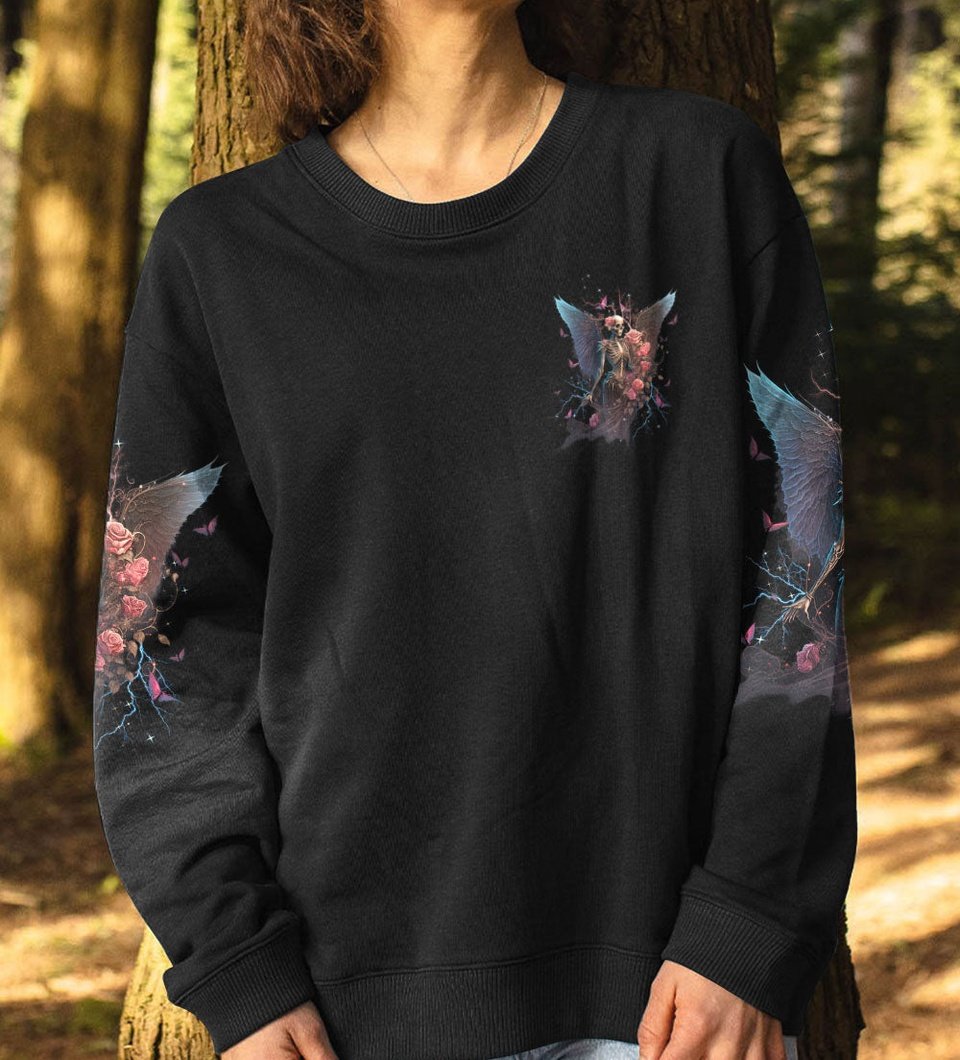 ALWAYS A STRONG WOMAN SKELETON WINGS ROSE ALL OVER PRINT - TLTW1503233