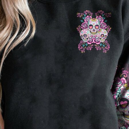 I AM A SWEET GIRL 3 SUGAR SKULLS ALL OVER PRINT - TLTW2311224