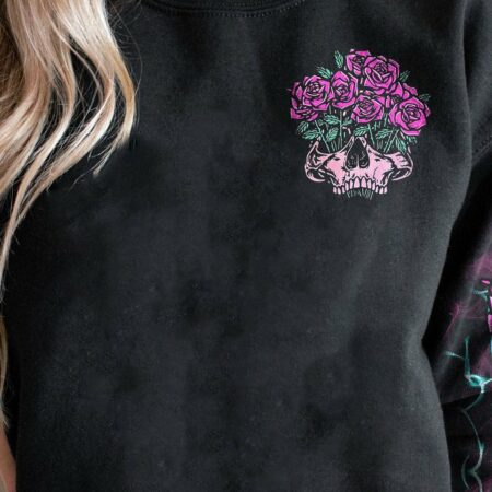 DON'T TRY TO FIGURE ME OUT ROSE SKULL ALL OVER PRINT - TLTR1712223