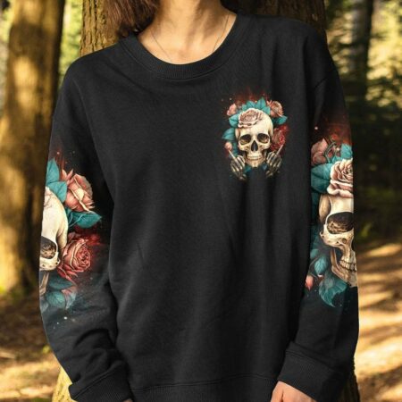 DON'T LIKE MY ATTITUDE ROSES SKULL ALL OVER PRINT - YHHN1403231