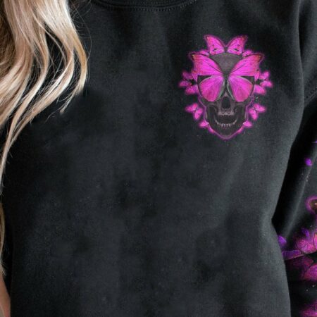 DON'T TRY TO FIGURE ME OUT BUTTERFLY SKULL ALL OVER PRINT - TLTW1611223