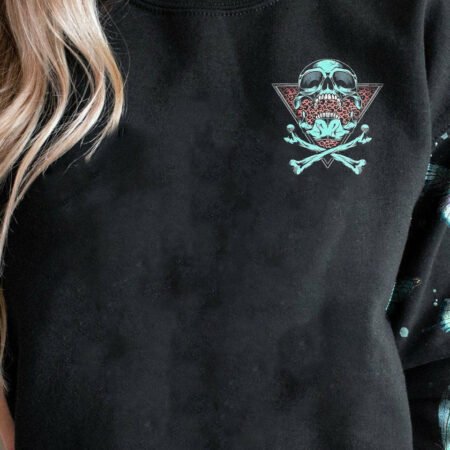 DON'T TRY TO FIGURE ME OUT TRIANGLE BUTTERFLY SKULL ALL OVER PRINT - TLNZ2712223