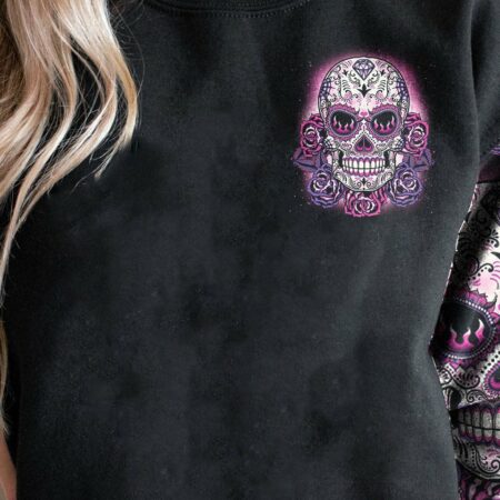 DON'T TRY TO FIGURE ME OUT SUGAR SKULL ROSE ALL OVER PRINT - TLTW1411221