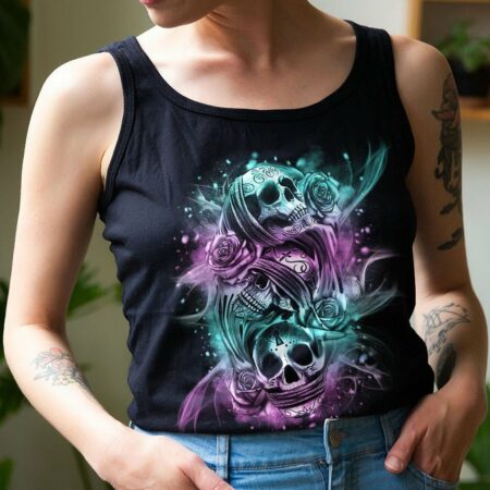 DON'T TRY TO FIGURE ME OUT 3 SKULLS ALL OVER PRINT - TLNO1012222