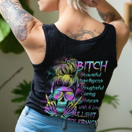 I'M A B HOLOGRAM MESSY BUN ALL OVER PRINT - TLTR1512221