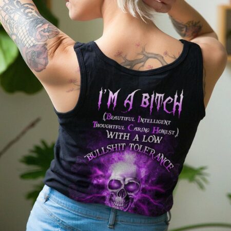 I'M A B DON'T TRY ME FIRE SKULL ALL OVER PRINT - YHLN1201231