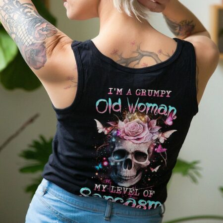 I'M A GRUMPY OLD WOMAN ROSE SKULL ALL OVER PRINT - YHHN1002231