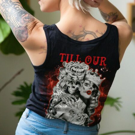 FROM OUR FIRST KISS KING QUEEN COUPLE SKULL ALL OVER PRINT - TLNO2612222
