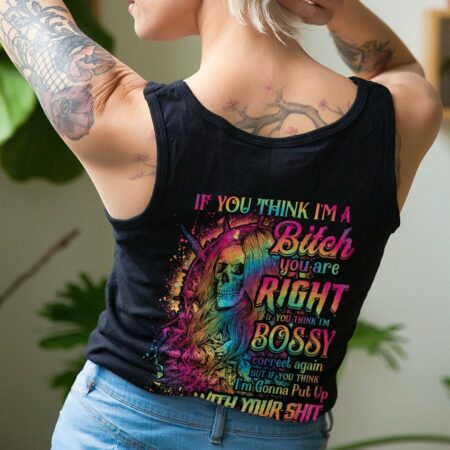 IF YOU THINK I'M A B LONG HAIR SKULL ALL OVER PRINT - TLTY3011222