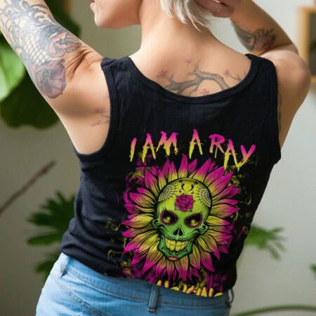 I AM A RAY OF FKING SUNSHINE SUGAR SKULL SUNFLOWER ALL OVER PRINT - TLTW0612224