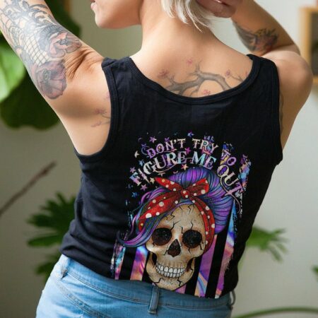 DON'T TRY TO PURPLE MESSY BUN FLAG ALL OVER PRINT - TLTR1512222