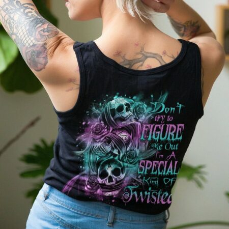 DON'T TRY TO FIGURE ME OUT 3 SKULLS ALL OVER PRINT - TLNO1012222