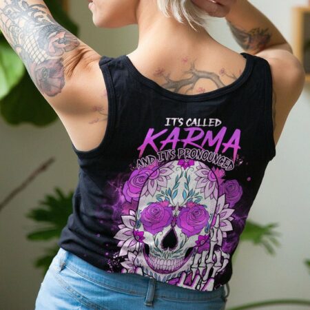 HAHA F YOU SUGAR SKULL PURPLE ALL OVER PRINT - TLNO1712223