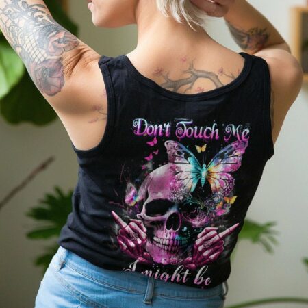DON'T TOUCH ME BUTTERFLY SKULL ALL OVER PRINT - YHDU0803235