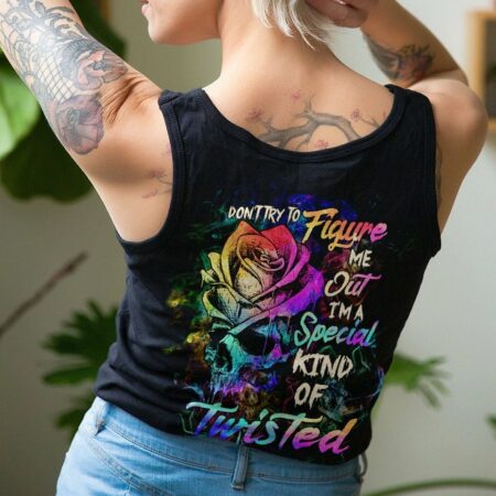 DON'T TRY TO FIGURE ME OUT ROSE SKULL ALL OVER PRINT - TLTW0803234