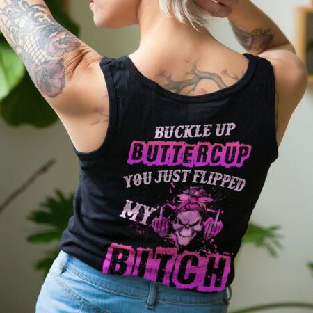 BUCKLE UP BUTTERCUP SKULL ALL OVER PRINT - TLTW1612223