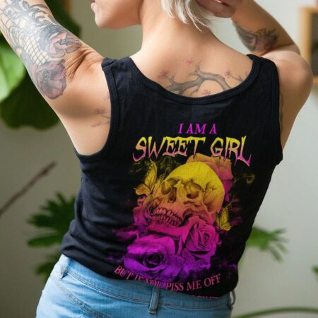 I AM A SWEET GIRL SKULL ROSE ALL OVER PRINT - YHHG1411224
