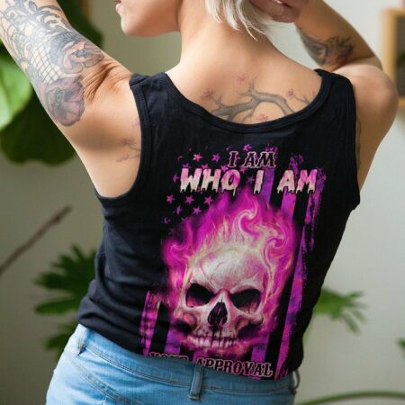 I AM WHO I AM FIRE SKULL FLAG ALL OVER PRINT - TLNZ0312223