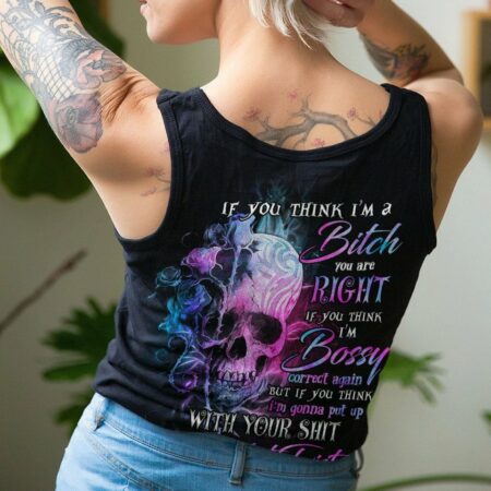 IF YOU THINK ROSE SKULL PURPLE ALL OVER PRINT - TLNO1512222