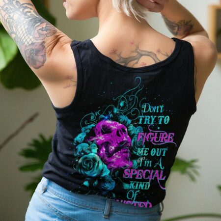 DON'T TRY TO FIGURE ME OUT ROSE SKULL ALL OVER PRINT - TLTW1312221