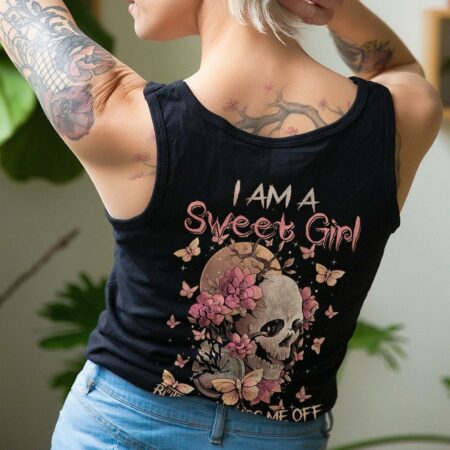 I AM A SWEET GIRL FLOWER SKULL ALL OVER PRINT - TLNZ2712224