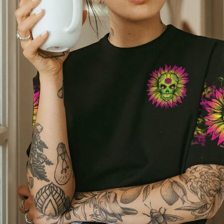 I AM A RAY OF FKING SUNSHINE SUGAR SKULL SUNFLOWER ALL OVER PRINT - TLTW0612224