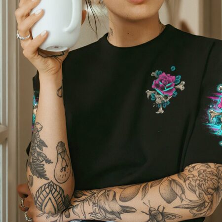 I AM WHO I AM BONES ROSE SKULL FLOWER ALL OVER PRINT - TLNO2811222