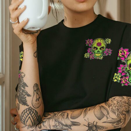 DON'T TRY TO FIGURE ME SUGAR SKULL ALL OVER PRINT - TLTW0512226