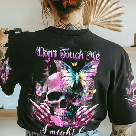 DON'T TOUCH ME BUTTERFLY SKULL ALL OVER PRINT - YHDU0803235