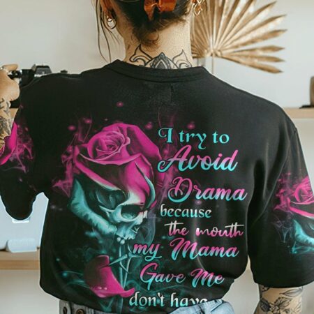 I TRY TO AVOID DRAMA ALL OVER PRINT - YHHN2712221