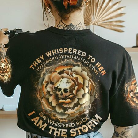 I AM THE STORM FLOWER SKULL ALL OVER PRINT - TLNO0202232