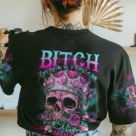 I'M THE FKING QUEEN SKULL PINK ROSE ALL OVER PRINT - TLTR0812221