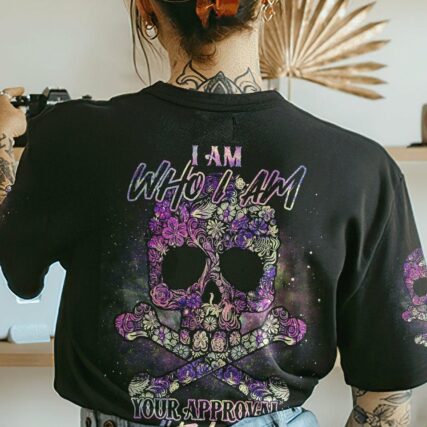 I AM WHO I AM FLOWER GALAXY SKULL ALL OVER PRINT - TLNO1712222