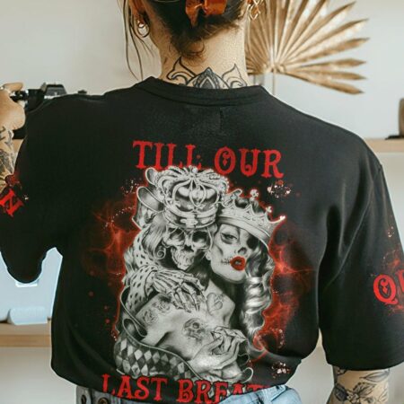 FROM OUR FIRST KISS KING QUEEN COUPLE SKULL ALL OVER PRINT - TLNO2612222