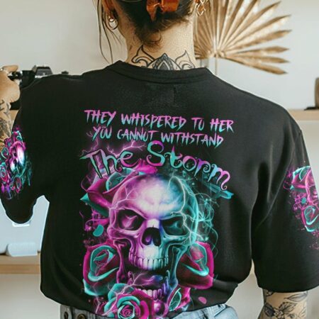 I AM THE STORM SKULL ROSE SMOKE ALL OVER PRINT - TLTR0203233